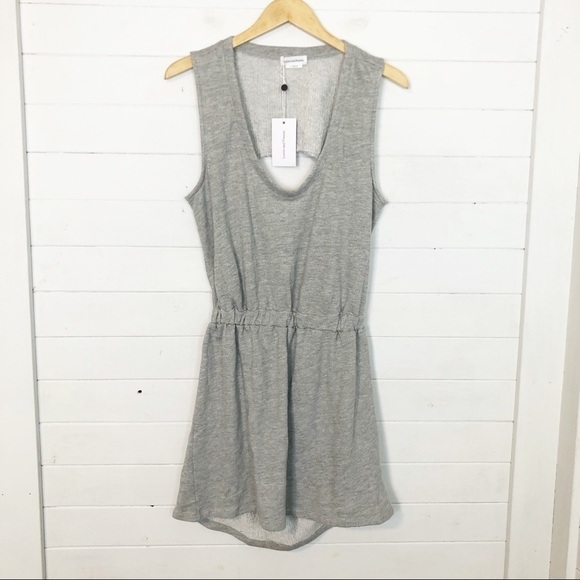 Lovers + Friends Charlie Open Back Sleeveless Gray Sweatshirt Terry Dress - Picture 6 of 8